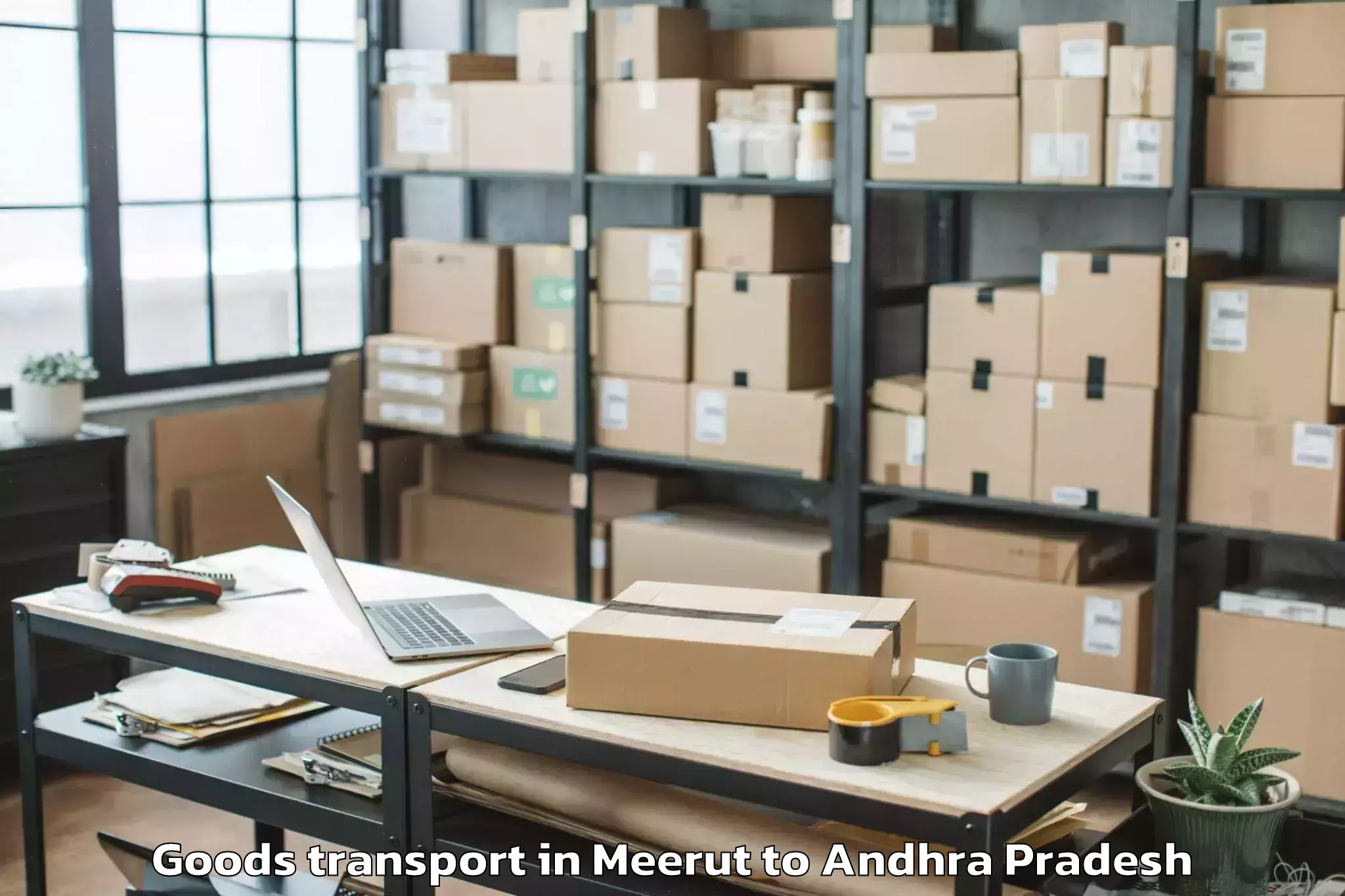 Book Meerut to Pedavegi Goods Transport